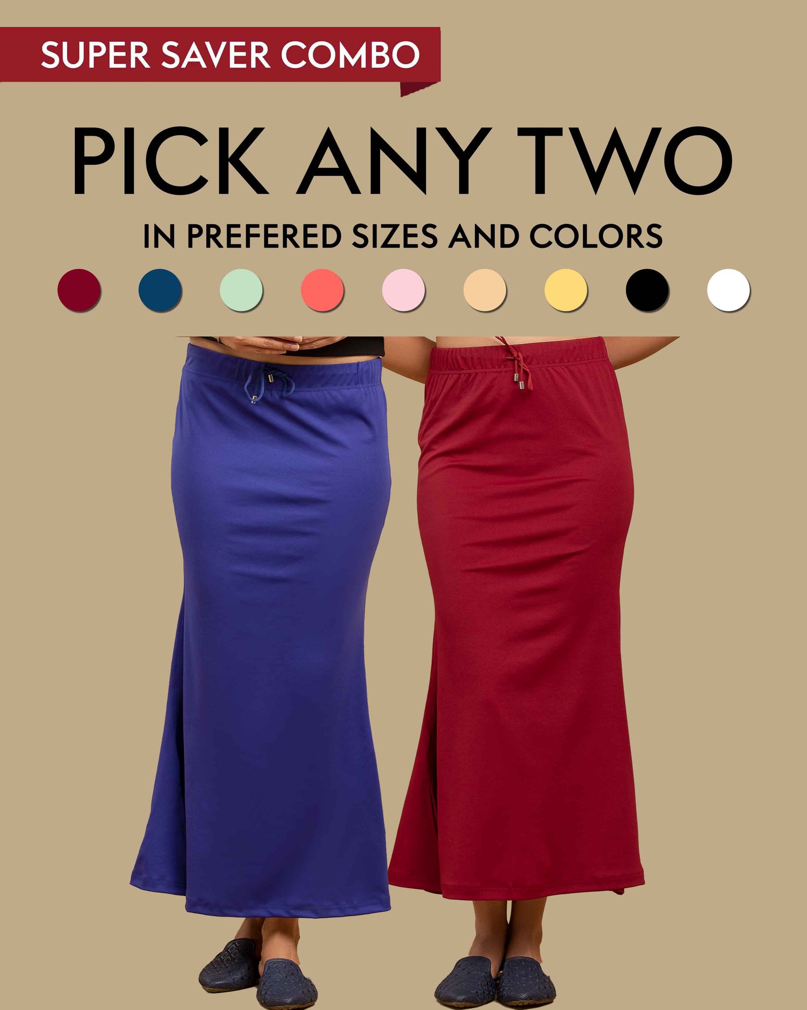 Pick Any 2 - Women's Saree Shapewear
